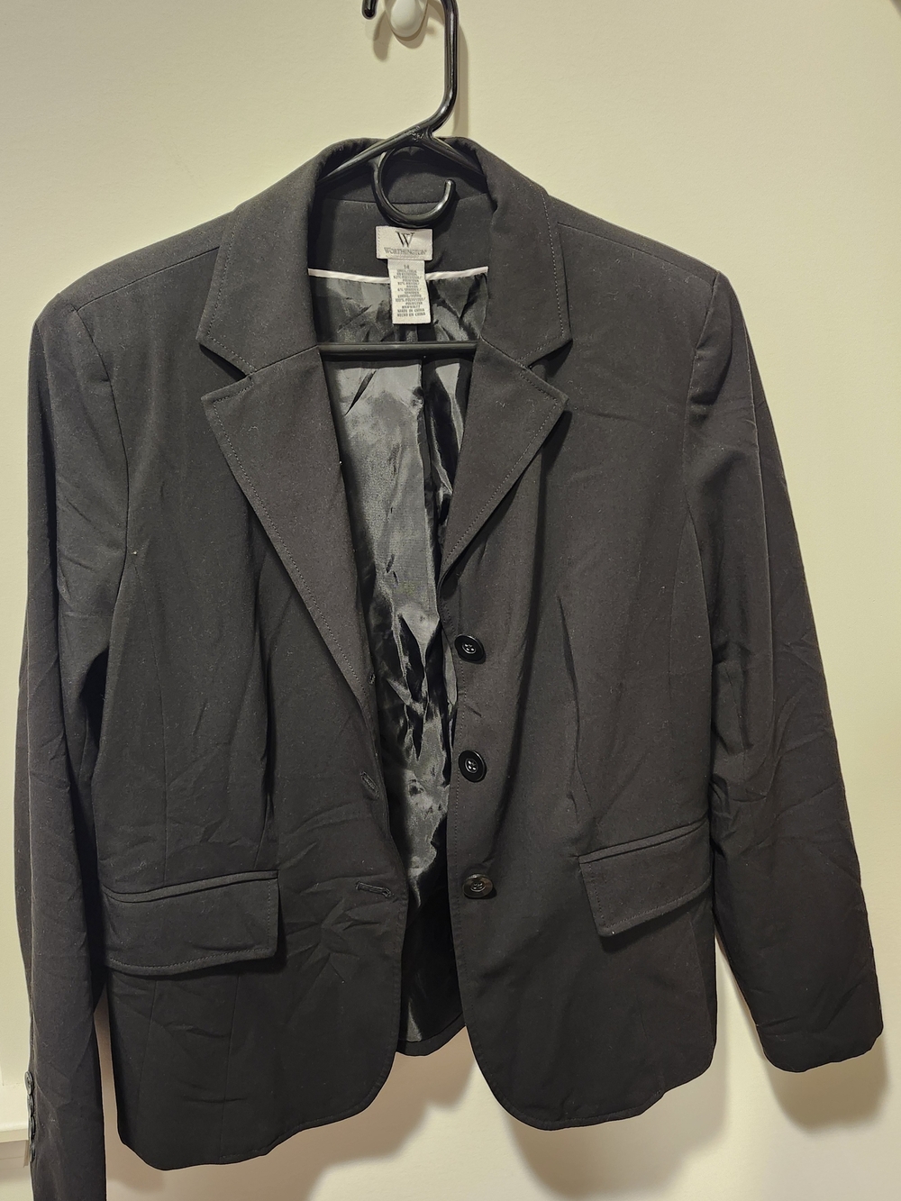 Worthington Black Women's Blazer with Satin Lining